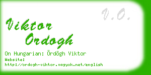 viktor ordogh business card