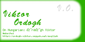 viktor ordogh business card